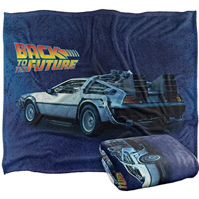 Trevco Back To The Future Delorean Silky Touch Super Soft Throw Blanket 152 X 127 cm, White Trevco Back To The Future Delorean Silky Touch Super Soft Throw Blanket 152 X 127 cm, White