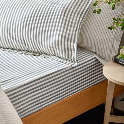 Hebden King Stripe Cotton Fitted Sheet Hebden King Stripe Cotton Fitted Sheet