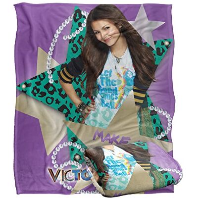 LOGOVISION Victorious Make It Shine Silky Touch Super Soft Throw Blanket 152 X 127 Cm, White LOGOVISION Victorious Make It Shine Silky Touch Super Soft Throw Blanket 152 X 127 Cm, White