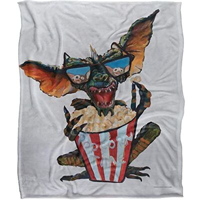 WB 100 Gremlins Popcorn Time Silky Touch Super Soft Throw Blanket 152 X 127 cm, White WB 100 Gremlins Popcorn Time Silky Touch Super Soft Throw Blanket 152 X 127 cm, White