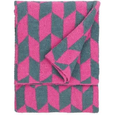 furn. Olsen Feather Yarn Throw – Soft Geometric Double Sided Blanket (Retro Pink – 130x180cm) furn. Olsen Feather Yarn Throw – Soft Geometric Double Sided Blanket (Retro Pink – 130x180cm)