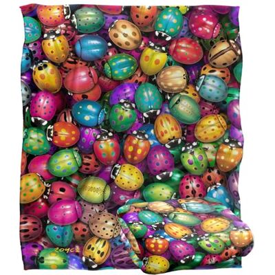 LOGOVISION Jq Licensing Royce Mcclure Beetlemania Colorful Beetle Pattern Silky Touch Super Soft Throw Blanket 152 X 127 Cm LOGOVISION Jq Licensing Royce Mcclure Beetlemania Colorful Beetle Pattern Silky Touch Super Soft Throw Blanket 152 X 127 Cm