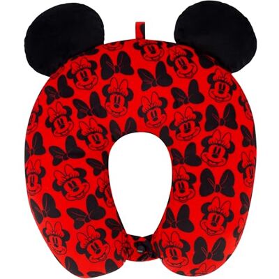Ful Disney Minnie Mouse Travel Neck Pillow for Airplane, Car and Office Comfortable and Breathable, Red/Black Ful Disney Minnie Mouse Travel Neck Pillow for Airplane, Car and Office Comfortable and Breathable, Red/Black
