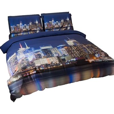 PETTI Artigiani Italiani Copripiumino Digitale Tutto Stampato Microfibra Duvet Set, Quilt Covers, Bedding Sets, Satin Fabric, New York King PETTI Artigiani Italiani Copripiumino Digitale Tutto Stampato Microfibra Duvet Set, Quilt Covers, Bedding Sets, Satin Fabric, New York King