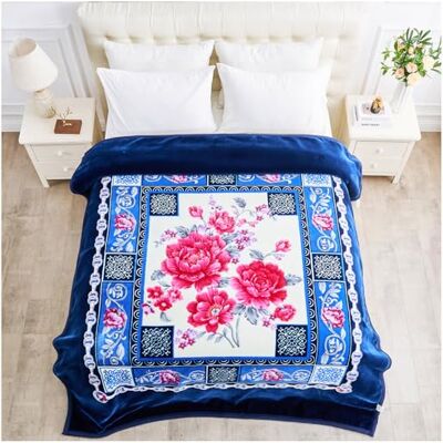 GC GAVENO CAVAILIA Premium Weighted Blanket for Adult 4Kg Floral Blanket Bed Throws 2-Ply Heavy Reversible Winter Blankets Deep Sleep Large King Size (200 x 240 Cm) Sherpa Fleece Throw GC GAVENO CAVAILIA Premium Weighted Blanket for Adult 4Kg Floral Blanket Bed Throws 2-Ply Heavy Reversible Winter Blankets Deep Sleep Large King Size (200 x 240 Cm) Sherpa Fleece Throw