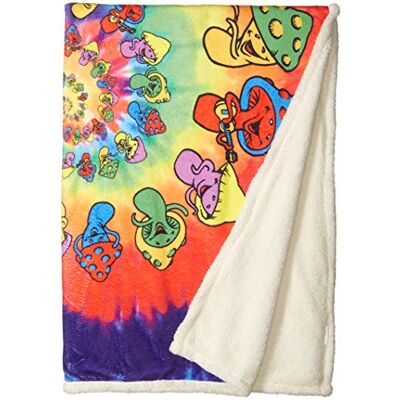 Liquid Blue Mens Spiral Shrooms Hippy Tie Dye Warm Coral Fleece Throw Blanket, Multicolor, 50 X 60 US, Multicolor, 50" x 60 Liquid Blue Mens Spiral Shrooms Hippy Tie Dye Warm Coral Fleece Throw Blanket, Multicolor, 50 X 60 US, Multicolor, 50" x 60