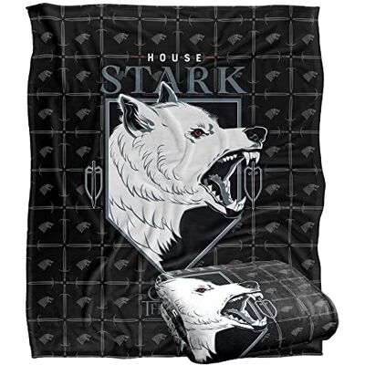 LOGOVISION GAME OF THRONES House Stark Officially Licensed Silky Touch Super Soft Throw Blanket 152 x 127 cm LOGOVISION GAME OF THRONES House Stark Officially Licensed Silky Touch Super Soft Throw Blanket 152 x 127 cm