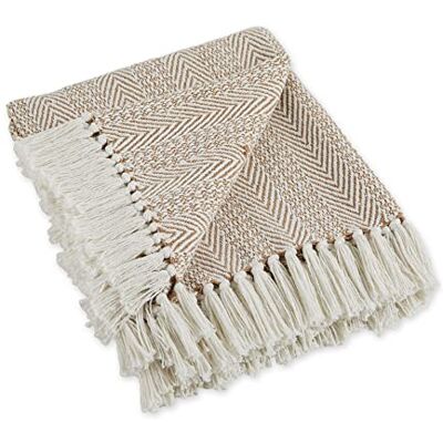 DII Cotton Throw Blanket, Stone, 50x60 DII Cotton Throw Blanket, Stone, 50x60