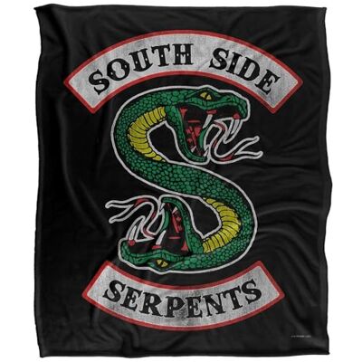 Riverdale South Side Serpent Silky Touch Super Soft Throw Blanket 152 X 127 cm, White Riverdale South Side Serpent Silky Touch Super Soft Throw Blanket 152 X 127 cm, White