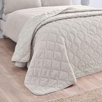Catherine Lansfield Crinkle Seersucker Texture 220x220cm Bedspread Natural Catherine Lansfield Crinkle Seersucker Texture 220x220cm Bedspread Natural