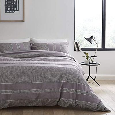 Bianca Hugo Weave King Duvet Set Grey Bianca Hugo Weave King Duvet Set Grey