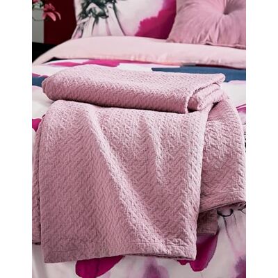 Ted Baker Diagonal T Matelasse Throw Pink Ted Baker Diagonal T Matelasse Throw Pink