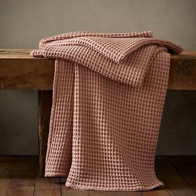 Pineapple Elephant Jaipur Chunky Waffle Cotton 150x200cm Blanket Throw Pink Pineapple Elephant Jaipur Chunky Waffle Cotton 150x200cm Blanket Throw Pink