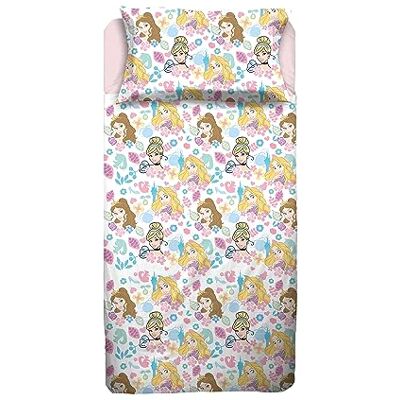 hermet Princess Single Flat Sheet Fitted Sheet Pillowcase Pink Disney 100% Cotton Official Product hermet Princess Single Flat Sheet Fitted Sheet Pillowcase Pink Disney 100% Cotton Official Product