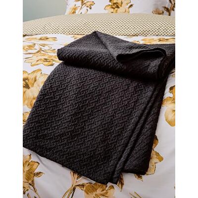 Ted Baker Diagonal T Matelasse Throw Black Ted Baker Diagonal T Matelasse Throw Black