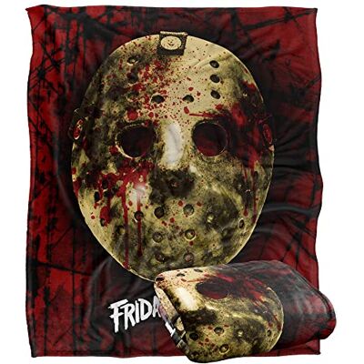 LOGOVISION FRIDAY THE 13TH Blanket, 152 x 127 cm, Bloody Mask, Silky Touch Super Soft Throw Blanket LOGOVISION FRIDAY THE 13TH Blanket, 152 x 127 cm, Bloody Mask, Silky Touch Super Soft Throw Blanket