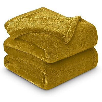GC GAVENO CAVAILIA Mink Fluffy Blanket, Soft & Cosy Thermal Throw For Sofas, Cuddle Warm Throws For Beds, Ochre, 150X200 Cm GC GAVENO CAVAILIA Mink Fluffy Blanket, Soft & Cosy Thermal Throw For Sofas, Cuddle Warm Throws For Beds, Ochre, 150X200 Cm
