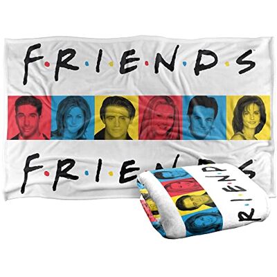 LOGOVISION Friends Cast Blocks Super Soft Snuggle Blanket with Silky Touch 91 x 147 cm LOGOVISION Friends Cast Blocks Super Soft Snuggle Blanket with Silky Touch 91 x 147 cm