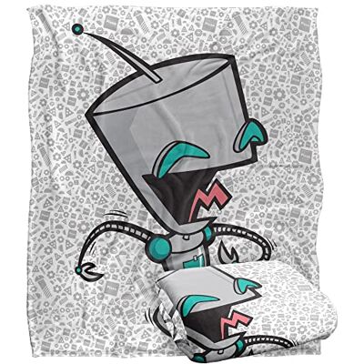 LOGOVISION Invader Zim Laughing Gir Silky Touch Super Soft Throw Blanket 152 X 127 cm, White LOGOVISION Invader Zim Laughing Gir Silky Touch Super Soft Throw Blanket 152 X 127 cm, White