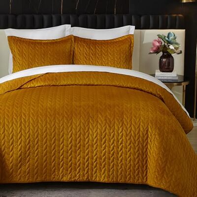 Ivellow Velvet Quilt King Size Ultra Soft Lightweight Velvet Comforter Set Oversized Bedspread Coverlet Full for All Season 3Pcs Luxury Quilted Bedding Ivellow Velvet Quilt King Size Ultra Soft Lightweight Velvet Comforter Set Oversized Bedspread Coverlet Full for All Season 3Pcs Luxury Quilted Bedding