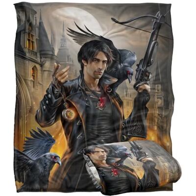 LOGOVISION Jq Licensing En Night Hunter Ravens Silky Touch Super Soft Throw Blanket 152 X 127 Cm LOGOVISION Jq Licensing En Night Hunter Ravens Silky Touch Super Soft Throw Blanket 152 X 127 Cm