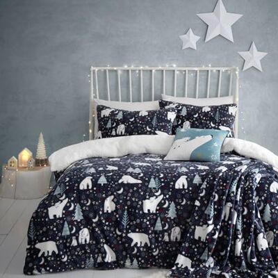 Fusion Starry Night Plush Fleece Bedding Set King - Bedding Set Fusion Starry Night Plush Fleece Bedding Set King - Bedding Set