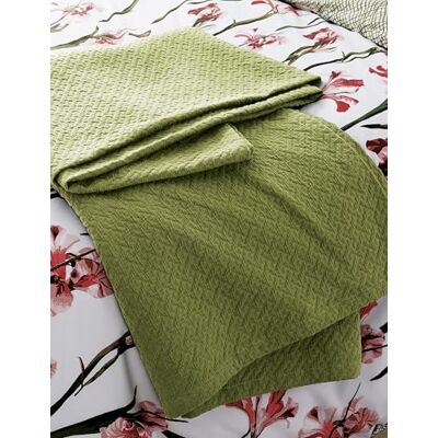 Ted Baker Diagonal T Matelasse Throw Green Ted Baker Diagonal T Matelasse Throw Green