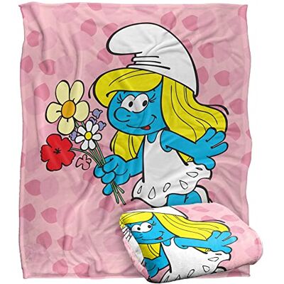 LOGOVISION The Smurfs Smurfette Silky Touch Super Soft Throw Blanket 152 X 127 cm, White LOGOVISION The Smurfs Smurfette Silky Touch Super Soft Throw Blanket 152 X 127 cm, White