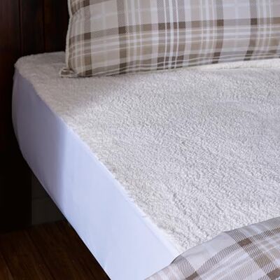 Catherine Lansfield Thermal Sherpa Underblanket Super King Under Fitted Sheet Cream Catherine Lansfield Thermal Sherpa Underblanket Super King Under Fitted Sheet Cream