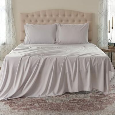 Northwest Ashford Home Essentials Bedding, 3 Piece Twin Size Sheet Set, Glacier Gray Northwest Ashford Home Essentials Bedding, 3 Piece Twin Size Sheet Set, Glacier Gray