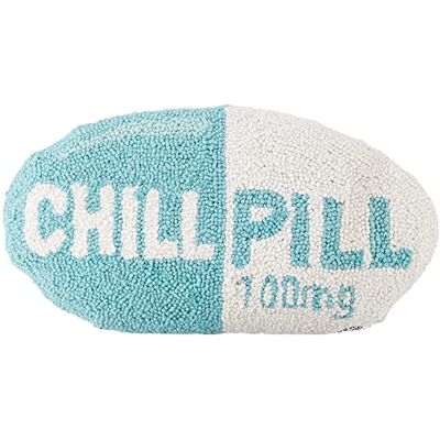 Peking Handicraft Chill Pill Hook Pillow, Turquoise Peking Handicraft Chill Pill Hook Pillow, Turquoise