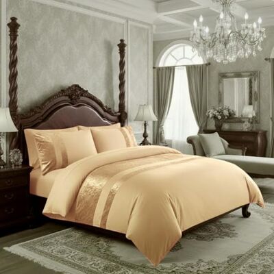 Casabella Luxury Crushed Velvet Panel Band Duvet Cover Sets with Pillow Case Super King Duvet Cover Bedding Set – Beige Crush Velvet Super King Duvet CoverSets Casabella Luxury Crushed Velvet Panel Band Duvet Cover Sets with Pillow Case Super King Duvet Cover Bedding Set – Beige Crush Velvet Super King Duvet CoverSets
