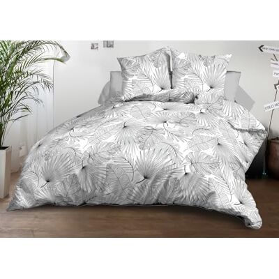 Le linge de Jules Olinda Grey Microfibre Flat Sheet + Fitted Sheet 140 x 190 cm + 2 Pillowcases Le linge de Jules Olinda Grey Microfibre Flat Sheet + Fitted Sheet 140 x 190 cm + 2 Pillowcases