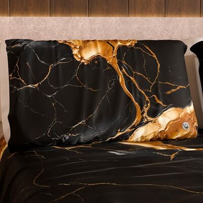 PETTI Artigiani Italiani MARBLELIZED – Pair of Pillow Cases for Bed 50 x 80 cm, Printed Front/Back, Pillowcases, Pair of Elegant Black Marble Effect Pillowcases, Gift Idea, 100% Made in Italy PETTI Artigiani Italiani MARBLELIZED – Pair of Pillow Cases for Bed 50 x 80 cm, Printed Front/Back, Pillowcases, Pair of Elegant Black Marble Effect Pillowcases, Gift Idea, 100% Made in Italy