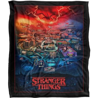 Stranger Things Hawkins Map Poster Silky Touch Super Soft Throw Blanket 152 X 127 Cm Stranger Things Hawkins Map Poster Silky Touch Super Soft Throw Blanket 152 X 127 Cm