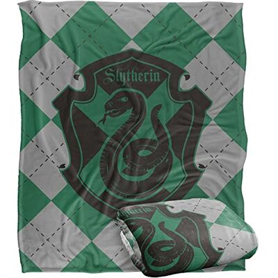 LOGOVISION HARRY POTTER Slytherin Plaid Sigil Officially Licensed Silky Touch Super Soft Throw Blanket 152 x 127 cm LOGOVISION HARRY POTTER Slytherin Plaid Sigil Officially Licensed Silky Touch Super Soft Throw Blanket 152 x 127 cm