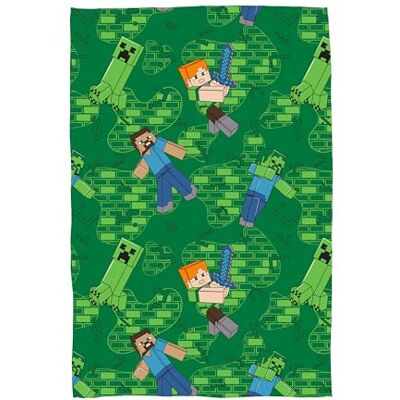 Character World Minecraft Officially Licensed Fleece Blanket Super Soft Warm Blanket Level Design Perfect for Home, Bedroom, Sleepovers and Camping 100 x 150 cm Green Character World Minecraft Officially Licensed Fleece Blanket Super Soft Warm Blanket Level Design Perfect for Home, Bedroom, Sleepovers and Camping 100 x 150 cm Green