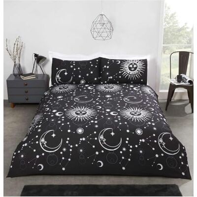 Rapport Home Exclusive Black Reversible Duvet Set - Duvet Set Rapport Home Exclusive Black Reversible Duvet Set - Duvet Set