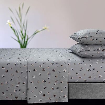 Tribeca Living Floryn 170-GSM Ultra-Soft Flannel Extra Deep Pocket Sheet Set, Oversized Flat, Twin XL Grey, (FLORYNSHETWXGR) Tribeca Living Floryn 170-GSM Ultra-Soft Flannel Extra Deep Pocket Sheet Set, Oversized Flat, Twin XL Grey, (FLORYNSHETWXGR)