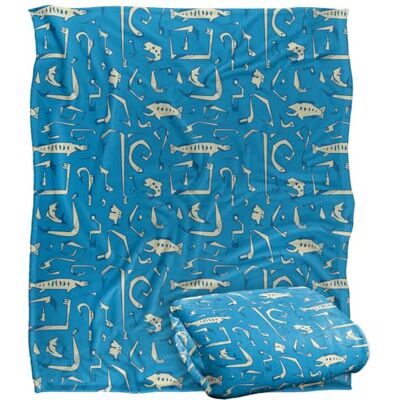 LOGOVISION Jq Licensing Jl-Jp Fishing Hooks Silky Touch Super Soft Throw Blanket 152 X 127 Cm LOGOVISION Jq Licensing Jl-Jp Fishing Hooks Silky Touch Super Soft Throw Blanket 152 X 127 Cm