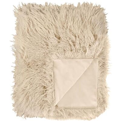 furn. Rowan Throw – Soft Faux Fur Mongolian Style Decorative Blanket with Velvet Reverse (Natural 130x175cm) furn. Rowan Throw – Soft Faux Fur Mongolian Style Decorative Blanket with Velvet Reverse (Natural 130x175cm)