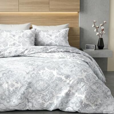 Ruggeri Double Bed Set Cotton 2 Pillowcases + 1 Fitted Sheet + 1 Flat Sheet Everyday Collection (Batik Grey) Ruggeri Double Bed Set Cotton 2 Pillowcases + 1 Fitted Sheet + 1 Flat Sheet Everyday Collection (Batik Grey)