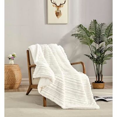 Miracle Home . Fleece Blanket Reversible Microfiber Zircon Velvet Flannel and Sherpa 280GSM-180GSM, Soft, Warm and Lightweight, Machine Washable, 130 X 160 Ecru Miracle Home . Fleece Blanket Reversible Microfiber Zircon Velvet Flannel and Sherpa 280GSM-180GSM, Soft, Warm and Lightweight, Machine Washable, 130 X 160 Ecru