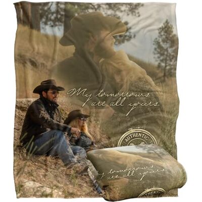 LOGOVISION Yellowstone Beth And Rip My Tomorrows Silky Touch Super Soft Throw Blanket 152 X 127 Cm, White LOGOVISION Yellowstone Beth And Rip My Tomorrows Silky Touch Super Soft Throw Blanket 152 X 127 Cm, White