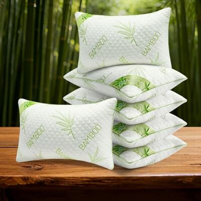 GC GAVENO CAVAILIA Bamboo Memory Foam Pillow Pack of 6 Orthopaedic Neck & Shoulder Support Pillow Soft,Anti-Allergy Hotel Quality with Removable Washable Cover 48x74 cm GC GAVENO CAVAILIA Bamboo Memory Foam Pillow Pack of 6 Orthopaedic Neck & Shoulder Support Pillow Soft,Anti-Allergy Hotel Quality with Removable Washable Cover 48x74 cm