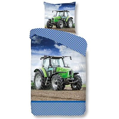 Good Morning Dekbedovertrek Tractor 135 x 200 cm Groen Good Morning Dekbedovertrek Tractor 135 x 200 cm Groen
