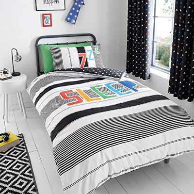 Catherine Lansfield Kids Sleep Glow In The Dark Double Duvet Set Multi Catherine Lansfield Kids Sleep Glow In The Dark Double Duvet Set Multi