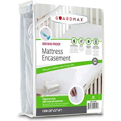 Guardmax Mastertex Crib Mattress Protector Zippered Encasement Cover Bed Bug Proof Waterproof, Hypoallergenic and Noiseless, Baby & Toddler Crib Size (52 x 28) Guardmax Mastertex Crib Mattress Protector Zippered Encasement Cover Bed Bug Proof Waterproof, Hypoallergenic and Noiseless, Baby & Toddler Crib Size (52 x 28)