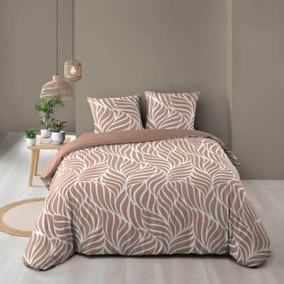 Douceur d'Intérieur , 3-Piece Bed Linen Set (260 x 240 cm) Morgane Mocha, 100% Cotton Douceur d'Intérieur , 3-Piece Bed Linen Set (260 x 240 cm) Morgane Mocha, 100% Cotton