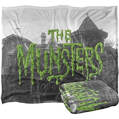 Trevco The Munsters Logo Silky Touch Super Soft Throw Blanket 152 X 127 cm, White Trevco The Munsters Logo Silky Touch Super Soft Throw Blanket 152 X 127 cm, White